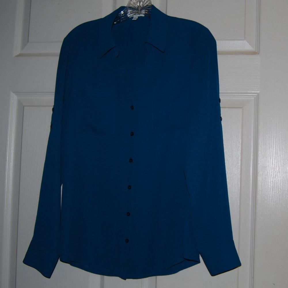 Express Portofino Blouse Dark Teal Medium